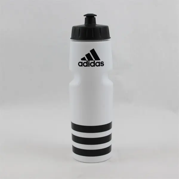 Adidas White/Black Refillable Plastic Sports Stadium Water Bottle 26 Oz 11" Tall