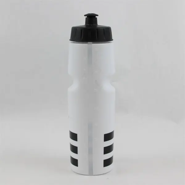 Adidas White/Black Refillable Plastic Sports Stadium Water Bottle 26 Oz 11" Tall