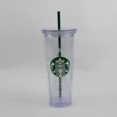Starbucks Clear Double Wall Acrylic Plastic Cold Cup Tumbler 24 Oz 11" Tall