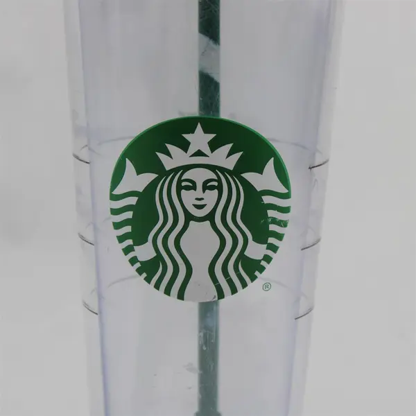 Starbucks Clear Double Wall Acrylic Plastic Cold Cup Tumbler 24 Oz 11" Tall