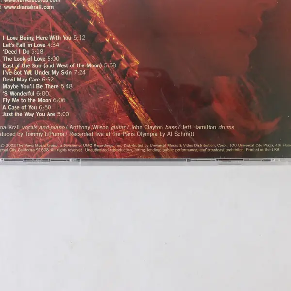 Live in Paris CD by Diana Krall 2002  #440 065 109-2