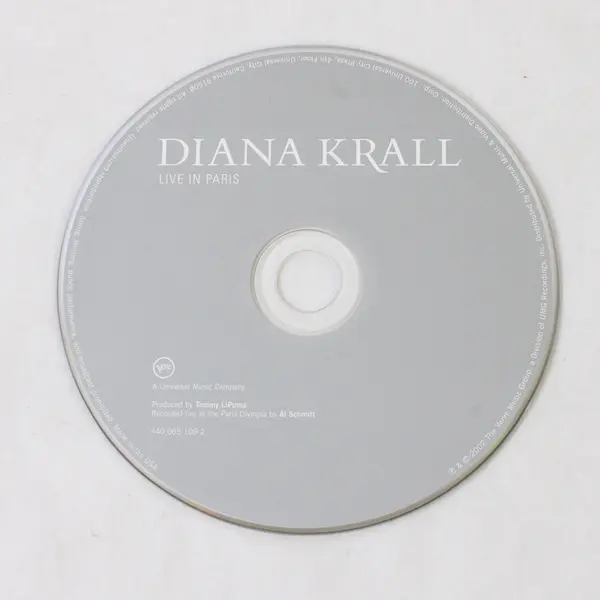 Live in Paris CD by Diana Krall 2002  #440 065 109-2