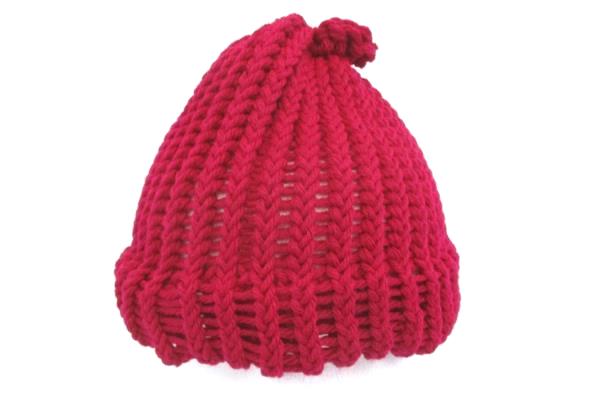 Lot of 3 Handmade Children's Hats Crochet Pink Blue Red One Size Fits Most
