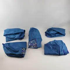 Lot of 5 Blue Blanket Quilt Organizer Storage Bags 15" x 22" x 7"