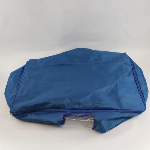Lot of 5 Blue Blanket Quilt Organizer Storage Bags 15" x 22" x 7"