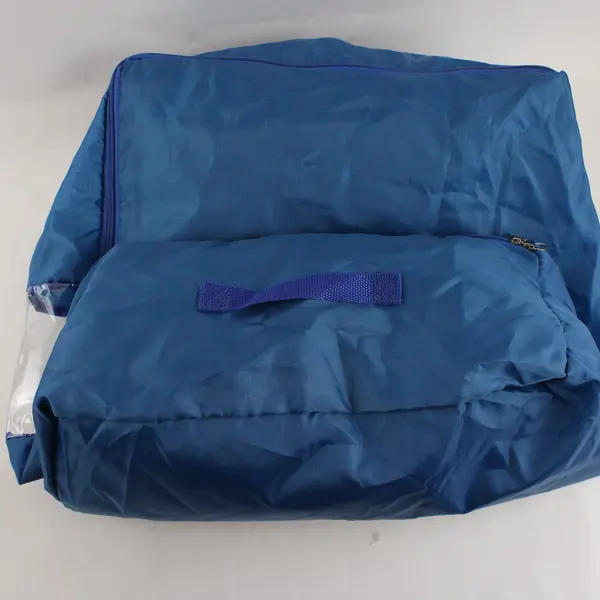 Lot of 5 Blue Blanket Quilt Organizer Storage Bags 15" x 22" x 7"