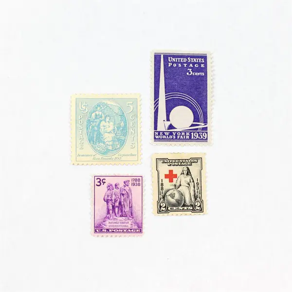 Lot Of 7 United States Mixed Commemorative Stamps 1930s Mint Hinged 