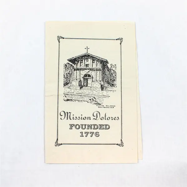 Mission Dolores Brochure History San Francisco California Travel Tour 1930s