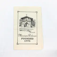 Mission Dolores Brochure History San Francisco California Travel Tour 1930s