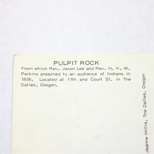 Vintage Pulpit Rock The Dalles Oregon Jeanne Hillis Artist Sketch Postcard