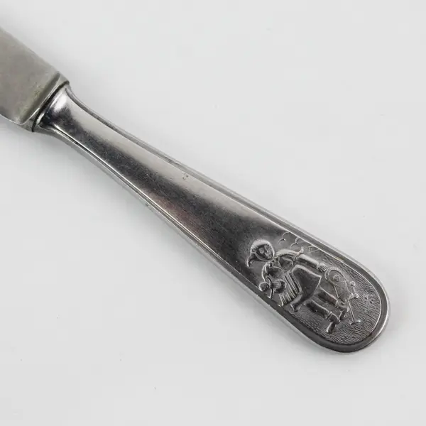 Vintage WMF Germany Child's Knife Stainless Steel Engraved Handle 7" Rare HTF 