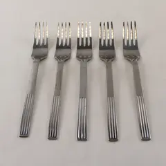 Set of 5 IKEA Stainless Steel Dinner Forks 7-1/2"