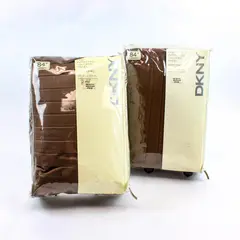 Lot of 2 Packages of DKNY Tailored Curtain Panels, Choc. Brown, 84" L, New 