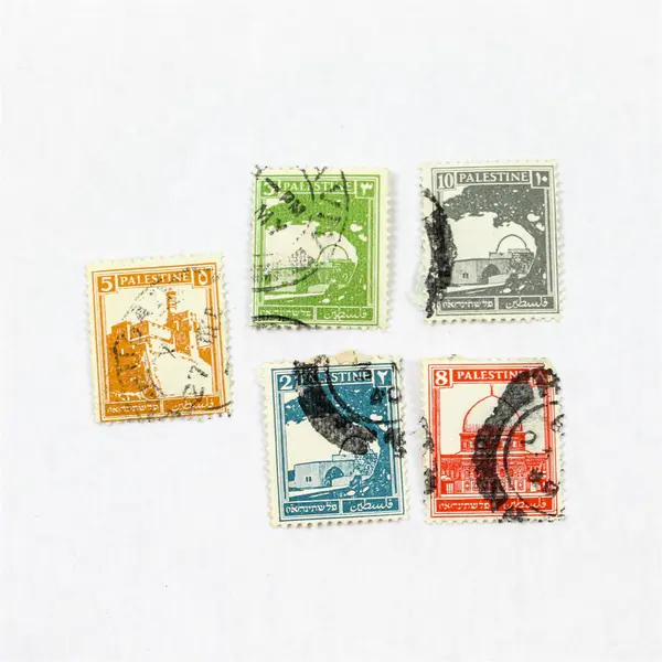 Lot Of 6 Palestine Stamps Used Canceled 1920s