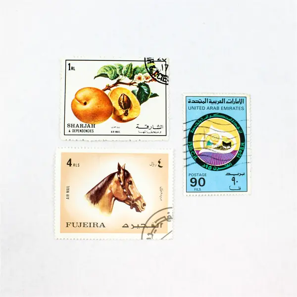 Lot Of 6 UAE Mixed Stamps Mint Original Gum Canceled To Order 
