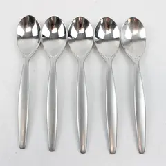 Lot Of 5 Dansk Wild Willow Frost (Stainless) Pattern Flatware Soup Spoons 7.75"