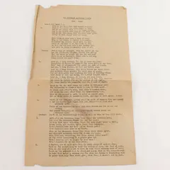 Vintage The Centenary Methodist Church Song Sheet Love's Old Sweet Song