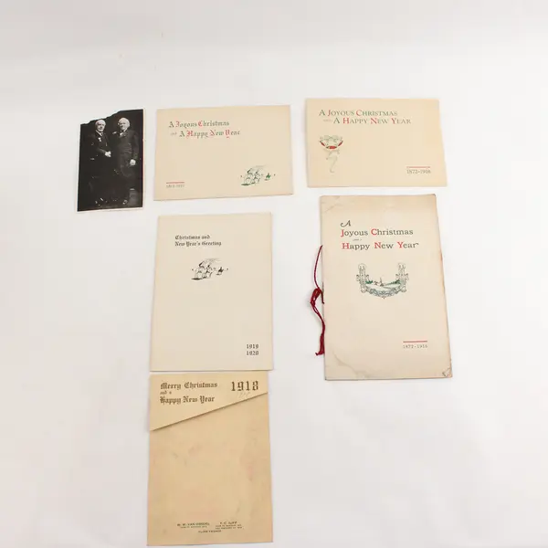 Lot Of 5 Brother W.W. Van Orsdel Montana Circuit Rider Christmas Cards 1916-1920