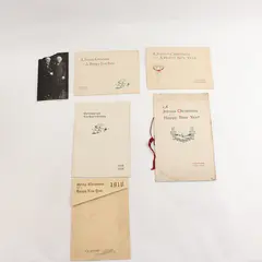 Lot Of 5 Brother W.W. Van Orsdel Montana Circuit Rider Christmas Cards 1916-1920