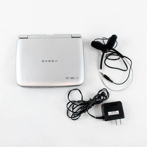 Dynex DX-PDVD7A Portable DVD Player w/ Power Cord & Headphones Tested