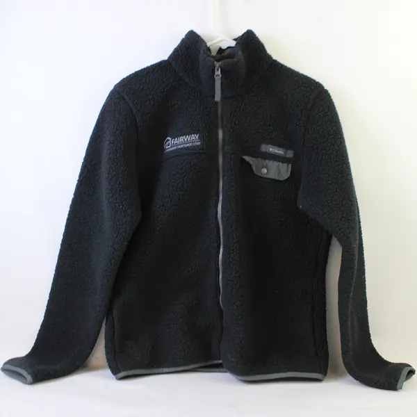 Columbia Fairway Embroidered Black Sherpa Zip-Up Jacket Women's Medium