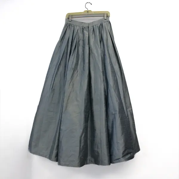 Vintage Unbranded Women's 30"W Baby Blue Taffeta Pleated Tulle Lined Skirt 