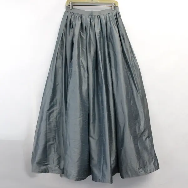 Vintage Unbranded Women's 30"W Baby Blue Taffeta Pleated Tulle Lined Skirt 