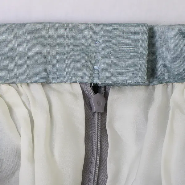 Vintage Unbranded Women's 30"W Baby Blue Taffeta Pleated Tulle Lined Skirt 