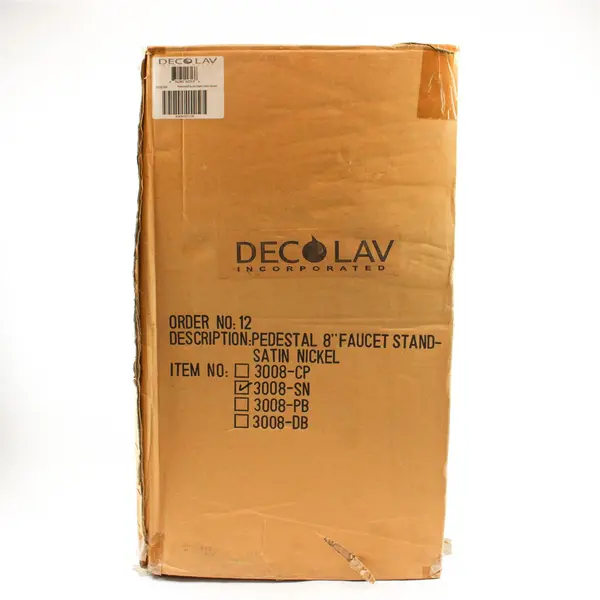 Decolav Pedestal Faucet Stand Satin Nickel New - Bathroom