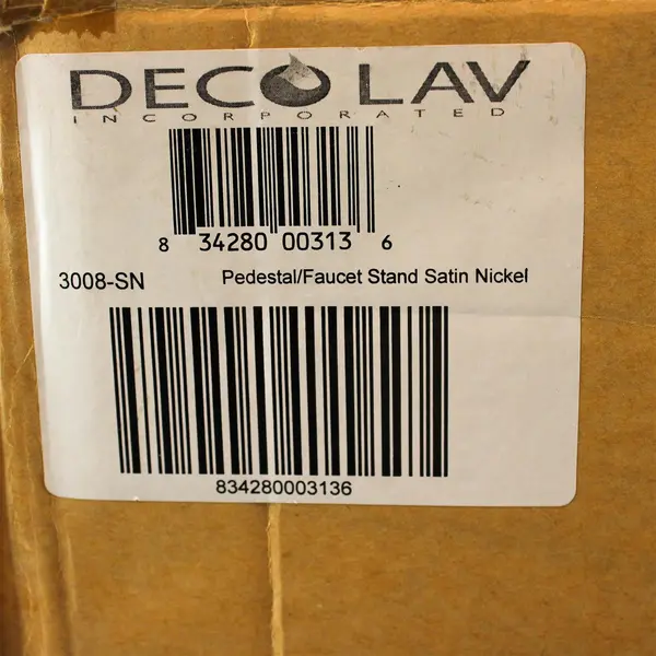 Decolav Pedestal Faucet Stand Satin Nickel New - Bathroom