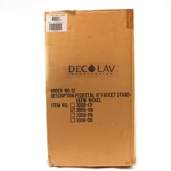 Decolav Pedestal Faucet Stand Satin Nickel New - Bathroom