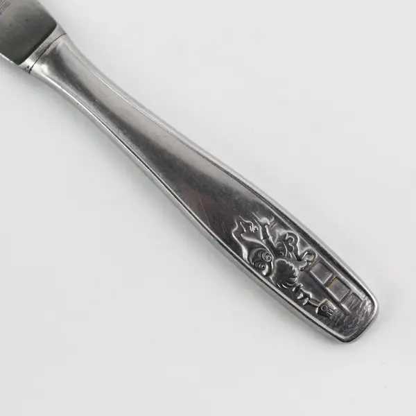 Single Vintage Arotan Unknown Rare HTF Pattern SS Youth Knife Engraved Dwarf 7"