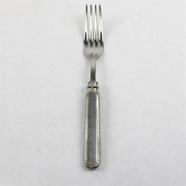 Lamaison Donatella Pattern SS Dinner Fork W/Pewter Handle 8.5" Rare HTF Pattern