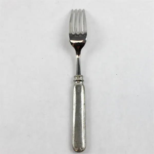 Lamaison Donatella Pattern SS Dinner Fork W/Pewter Handle 8.5" Rare HTF Pattern