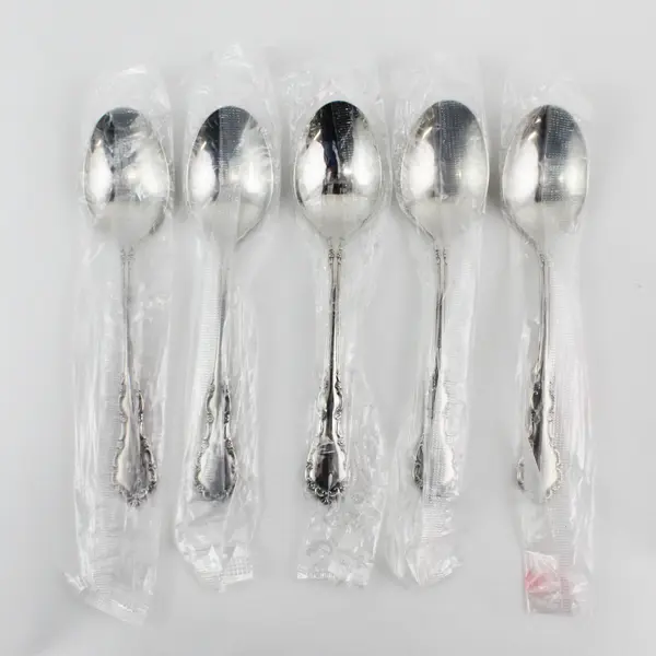 Lot of 5 Oneida Silver Mansion Hall Pattern SS Oval Soup Spoons 6.75" New Sealed
