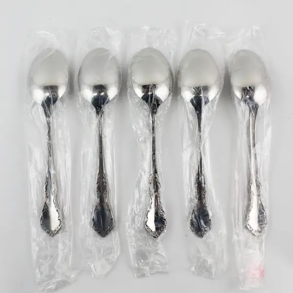 Lot of 5 Oneida Silver Mansion Hall Pattern SS Oval Soup Spoons 6.75" New Sealed