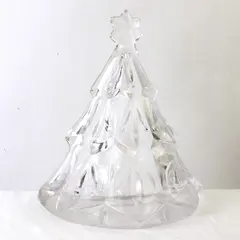 Mikasa Holiday Tree Clear Glass Votive Candle Holder Home Decor 7.5" Tall