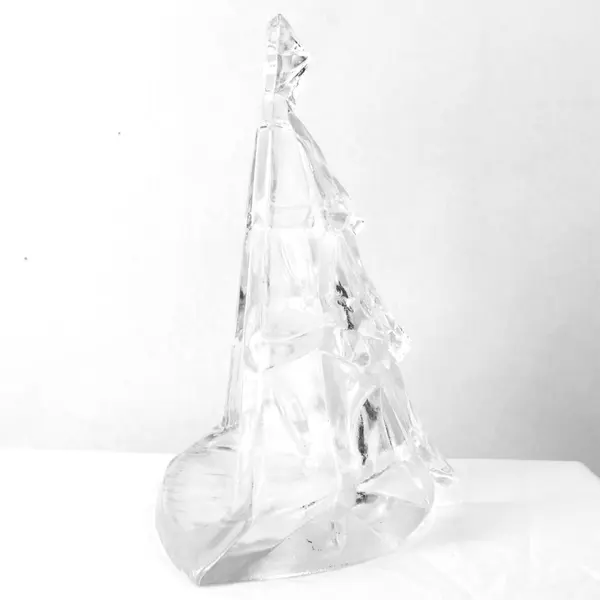 Mikasa Holiday Tree Clear Glass Votive Candle Holder Home Decor 7.5" Tall