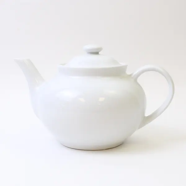 White Ceramic Teapot 9in No Chips or Cracks