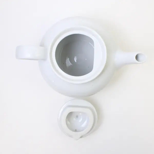 White Ceramic Teapot 9in No Chips or Cracks
