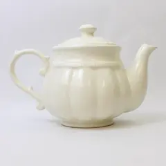 White Porcelain Teapot 10.25in Length