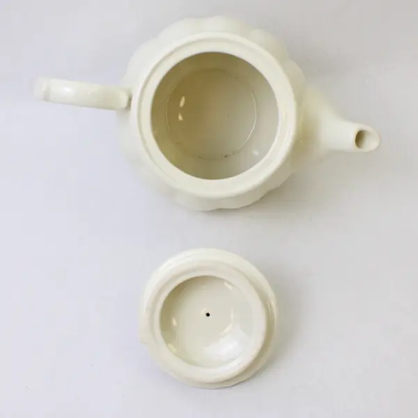 White Porcelain Teapot 10.25in Length