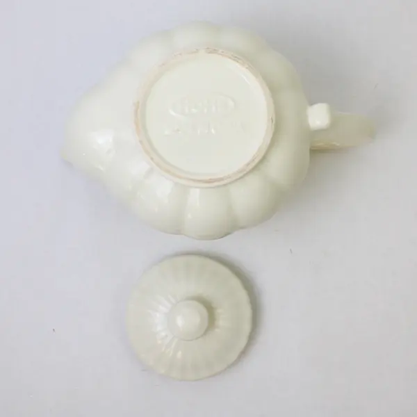 White Porcelain Teapot 10.25in Length