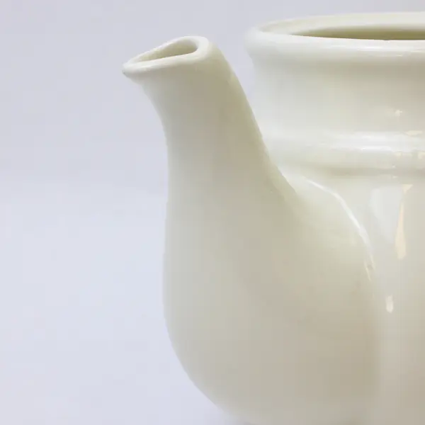 White Porcelain Teapot 10.25in Length