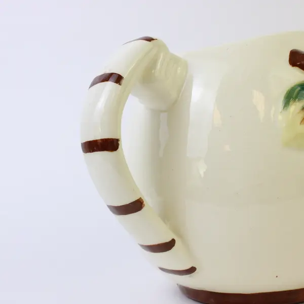 Artistic California Pottery Pitcher #505 Hand-Painted Strawberry Glazed Ceramic
