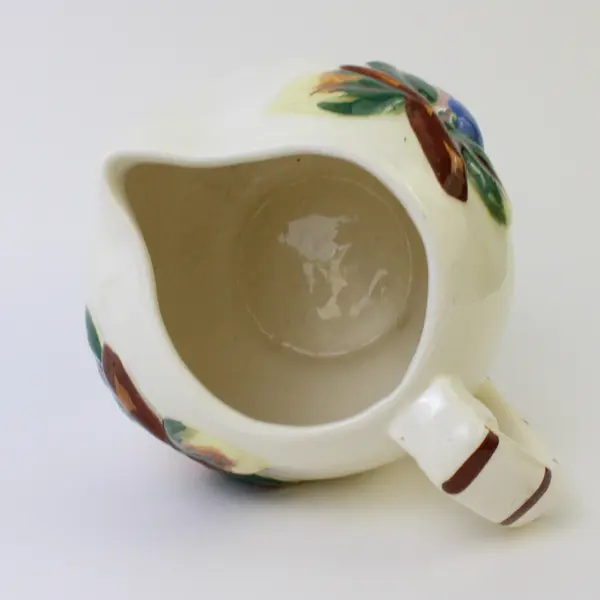 Artistic California Pottery Pitcher #505 Hand-Painted Strawberry Glazed Ceramic