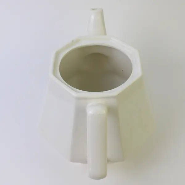 Vintage Homer Laughlin Dover Colonial White Ceramic Teapot - Small Chip