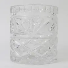 Vintage Crystal Candy Dish Jar No Lid 4in Collectible