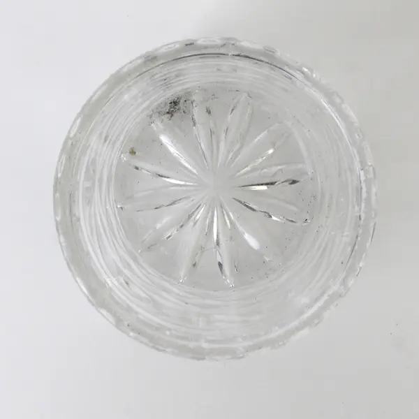 Vintage Crystal Candy Dish Jar No Lid 4in Collectible