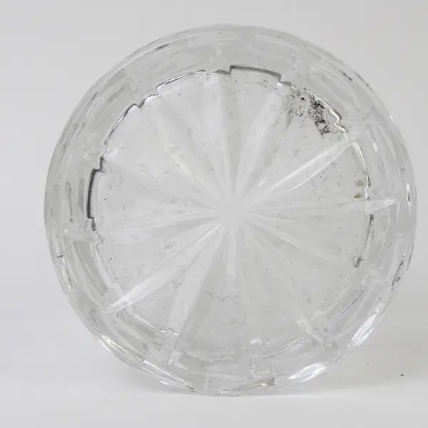 Vintage Crystal Candy Dish Jar No Lid 4in Collectible